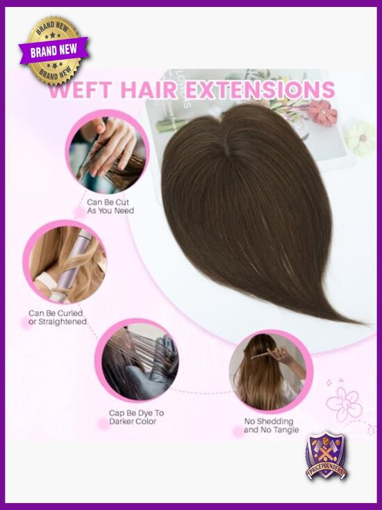 Human Hair Topper 10 Inch Swiss Base for Thinning Hair Loss Coverage main image 4